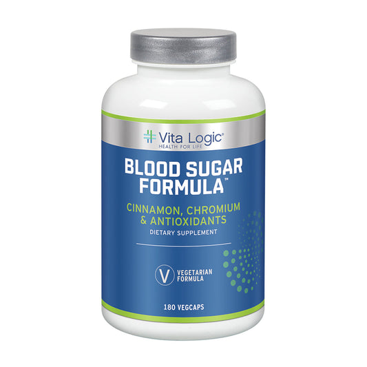 Vita Logic Blood Sugar Formula | Healthy Blood Sugar & Glucose Metabolism Support w/ Cinnamon, Chromium & Antioxidants | 180 Veg Caps