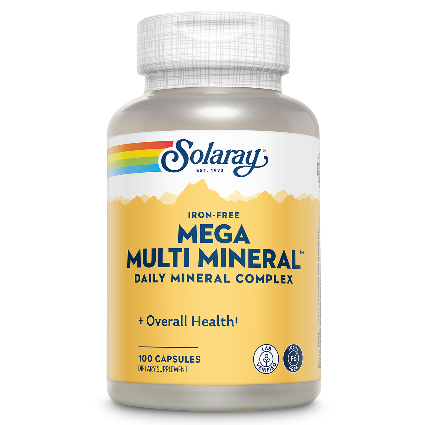 Solaray Mega Multi Mineral No Iron, Vitamin Capsules (076280045147) (100 Capsules, 25 Servings)