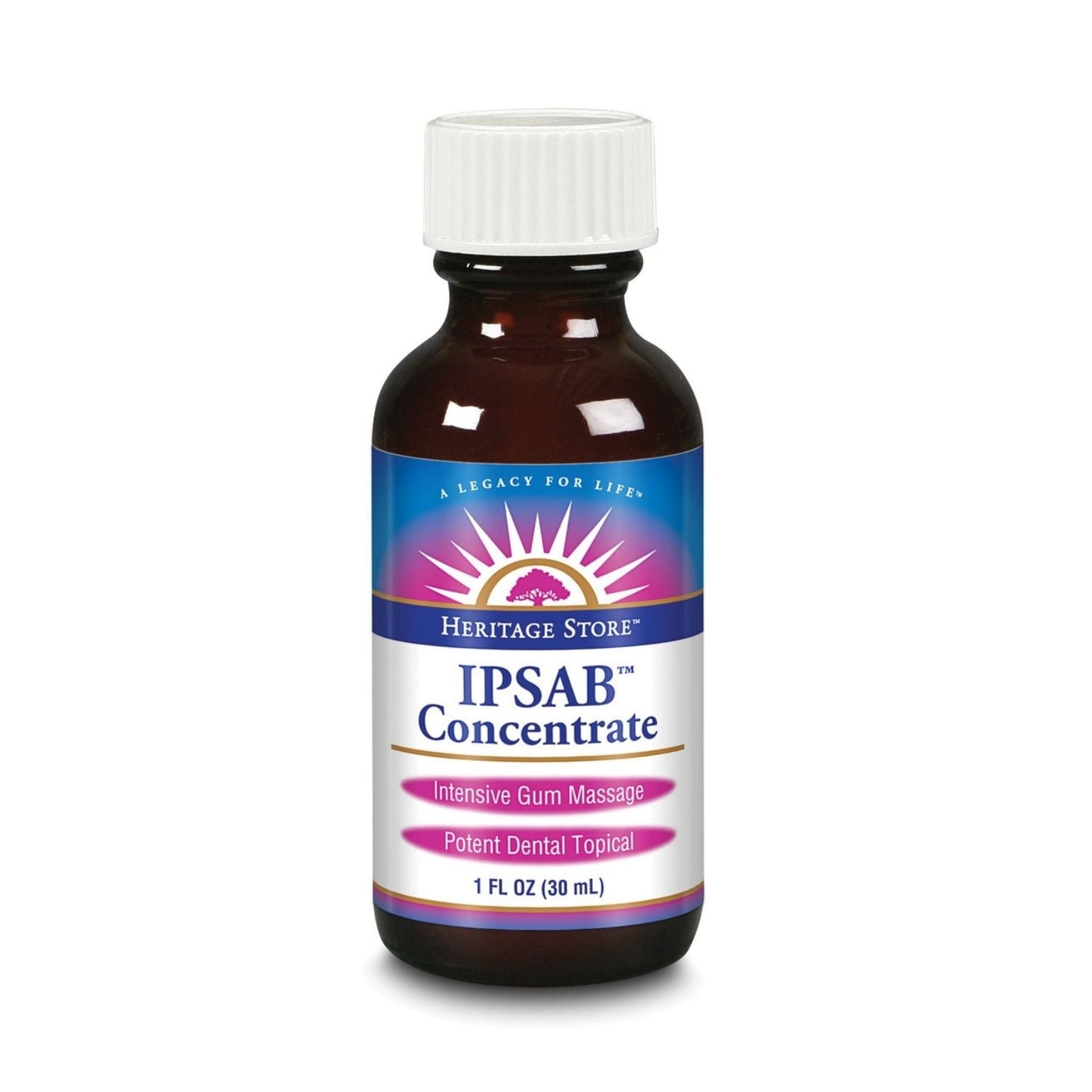 HERITAGE STORE Ipsab Concentrate, Liquid, Peppermint (Btl-Glass) | 1oz