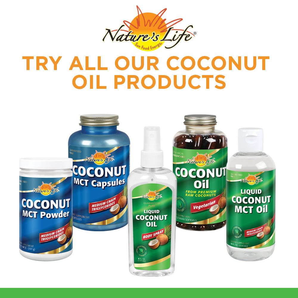 Natures Life Liquid Coconut Oil Body Spray, Pure & Fractionated | Light, Fast-Absorbing Hair & Skin Moisturizer | 6oz