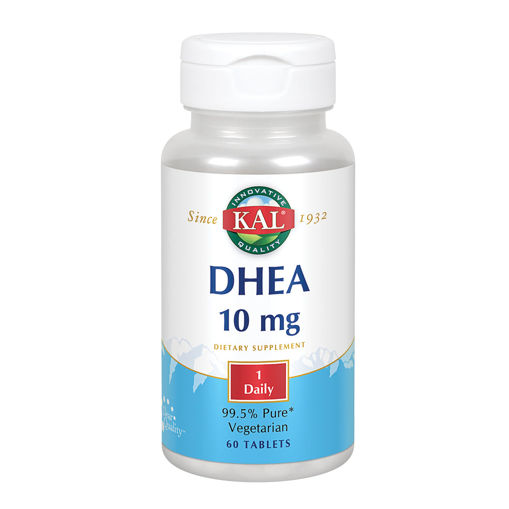 KAL DHEA 10 mg | 99.5% Pure & Micronized | Healthy Balance & Aging Support Formula for Men & Women | Lab Verified & Vegetarian | 60 Tablets