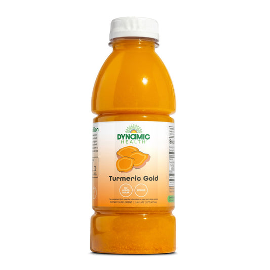 Dynamic Health Turmeric Gold, Turmeric 100% Juice, No Additives, Joint Support, Vegan, Gluten Free, Non-GMO, 16 oz