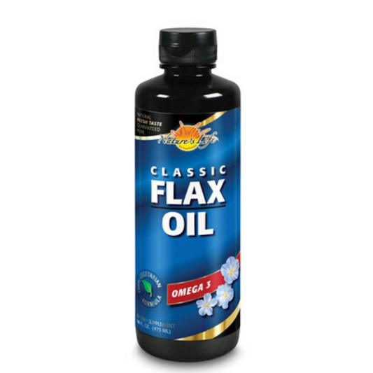 Nature's Life Flax Oil Vegetarian, Natural (Btl-Plastic) 13.75g | 16oz