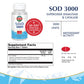 S.O.D. 3000 Superoxide Dismutase and Catalase Antioxidant Activity Enteric Coated for Maximum Assimilation Lab Verified 100 Tablets