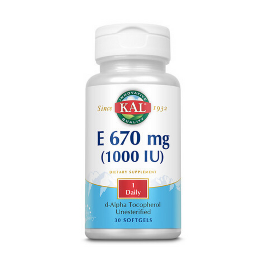 KAL E-1000 d-Alpha Tocopherol | 1000iu 30ct