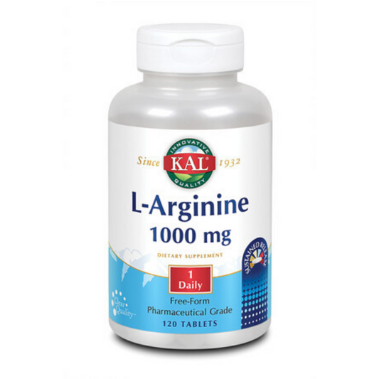 Kal L-Arginine Sustained Release | 120 ct 1000 mg