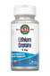 KAL Lithium Orotate 5mg , Low Serving Of Chelated Lithium Orotate For Bioavailability & Mood Support , In Organic Rice Bran Extract Base , 120 VegCaps