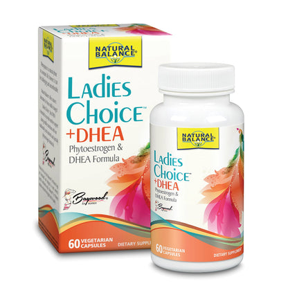 Natural Balance Ladies Choice PhytoEstrogen + DHEA Formula | Menopause & Hormone Balance Support | 60 VegCaps