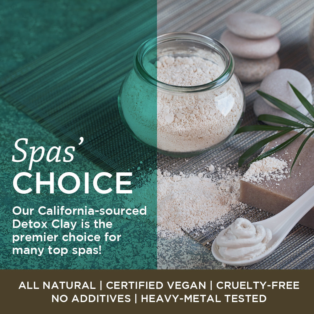 Living Clay Detox Clay Powder | All-Natural Bentonite Calcium Clay for Internal & External Deep Cleansing | Perfect for