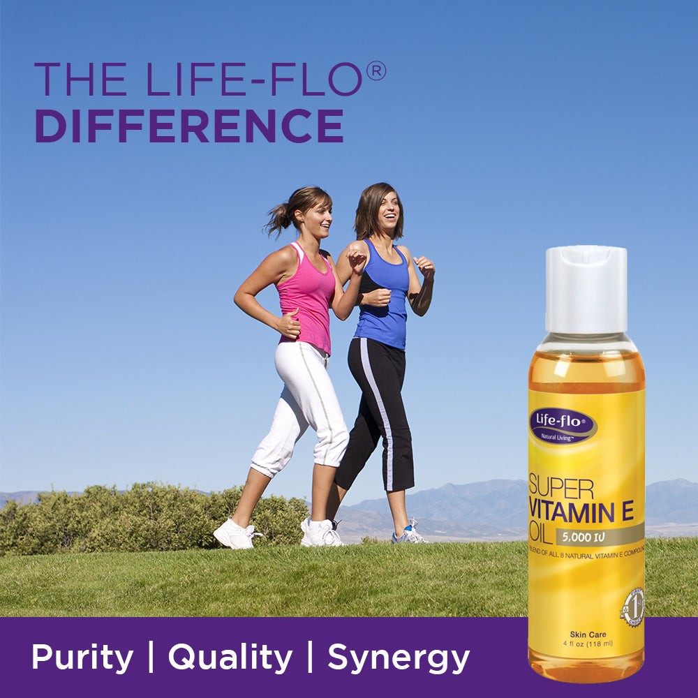 Life-flo Super Vitamin E Oil 5000IU with 8 Vitamin E Compounds | Skin & Antioxidant Support | Soothing Hydration | 4oz