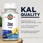 KAL Zinc 5mg ActivMelt, Immune Support Supplement with Zinc Oxide, Supports Protein Synthesis, Metabolism, Cell Growth, Immune Health, Vegetarian, Natural Lemon Flavor, 60-Day Guarantee, 60 Micro Tabs