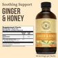 Honey Gardens Ginger and Honey Syrup with Organic Apple Cider Vinegar and Propolis - Ginger Root and Ginger Root Extract - Apitherapy Digestive Support Supplement - 8 FL OZ, 48 Servings