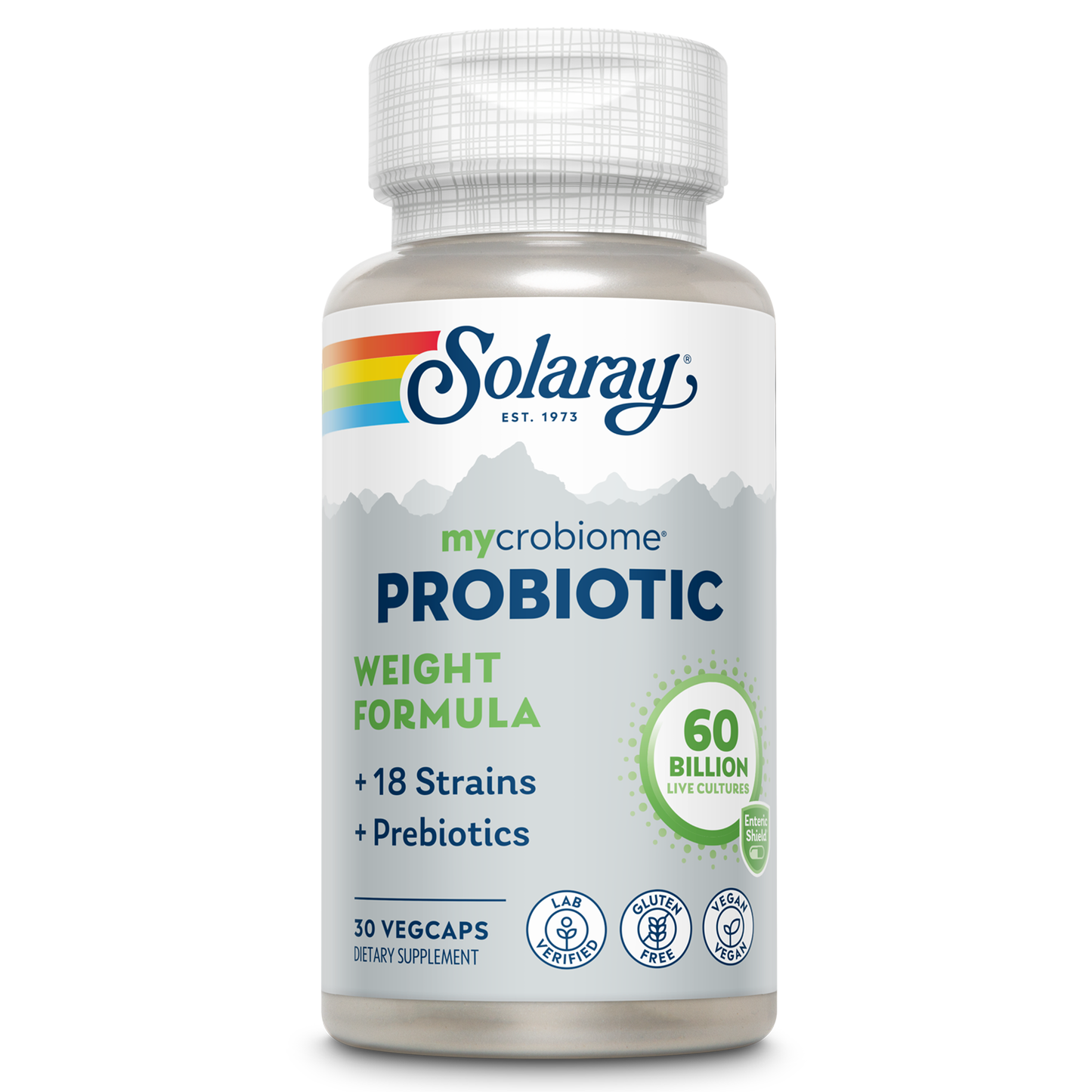 Solaray Mycrobiome Weight Formula Specially Formulated for Weight Health Supports Normal Appetite, Energy Levels & More 50 Billion CFU 30 ct