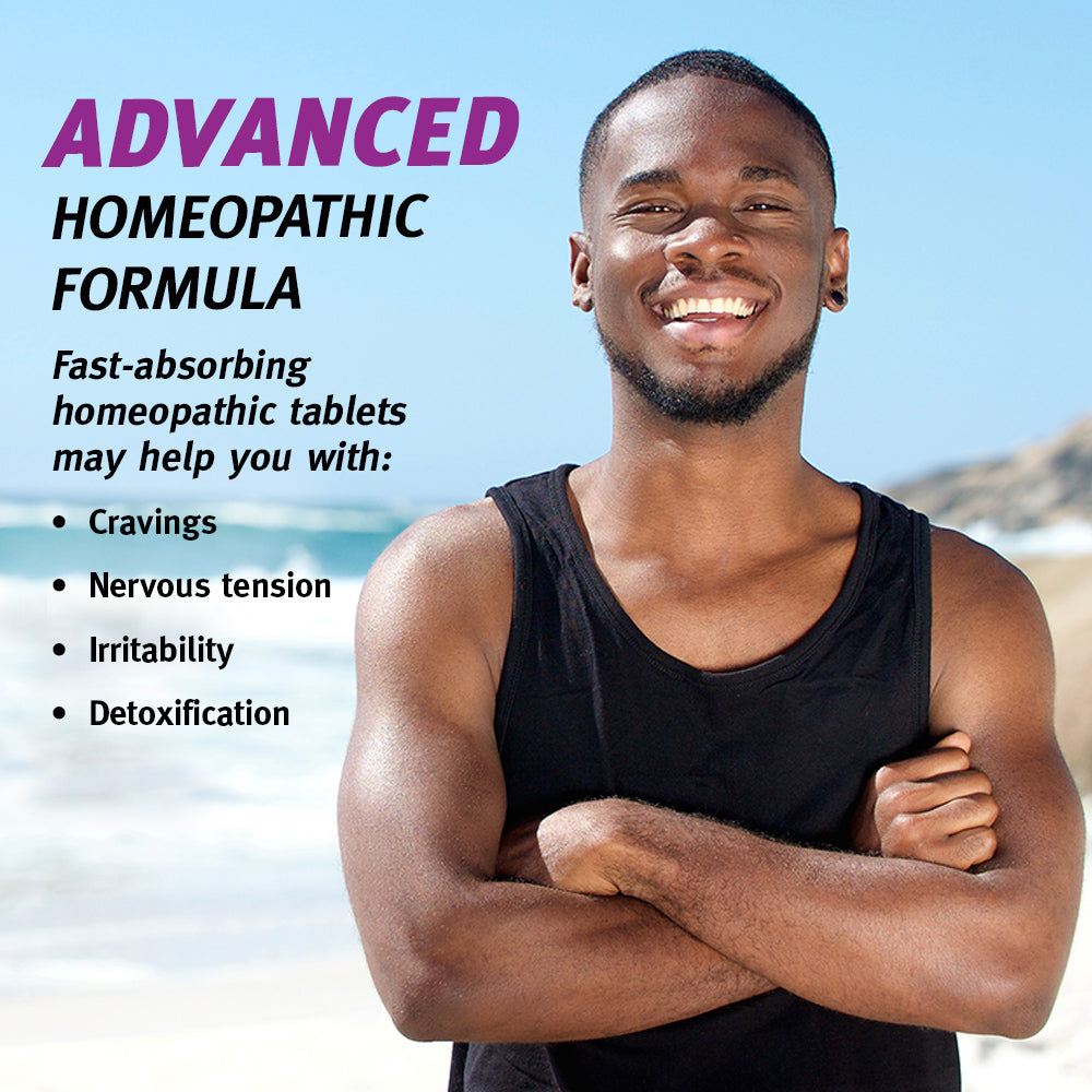 NatraBio Smoking Withdrawal Homeopathic Formula |  May Temporarily Help w/ Tobacco & Cigarette Cravings, Irritability & Detox | 60 Quick Dissolve Tabs