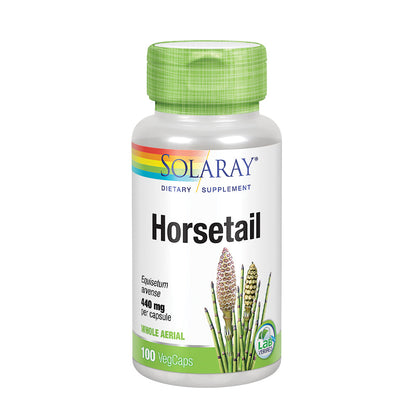 Solaray Horsetail 880 mg | Silica Supplement for Healthy Hair, Skin, Nails & Joint Support | 50 Servings | 100 VegCaps