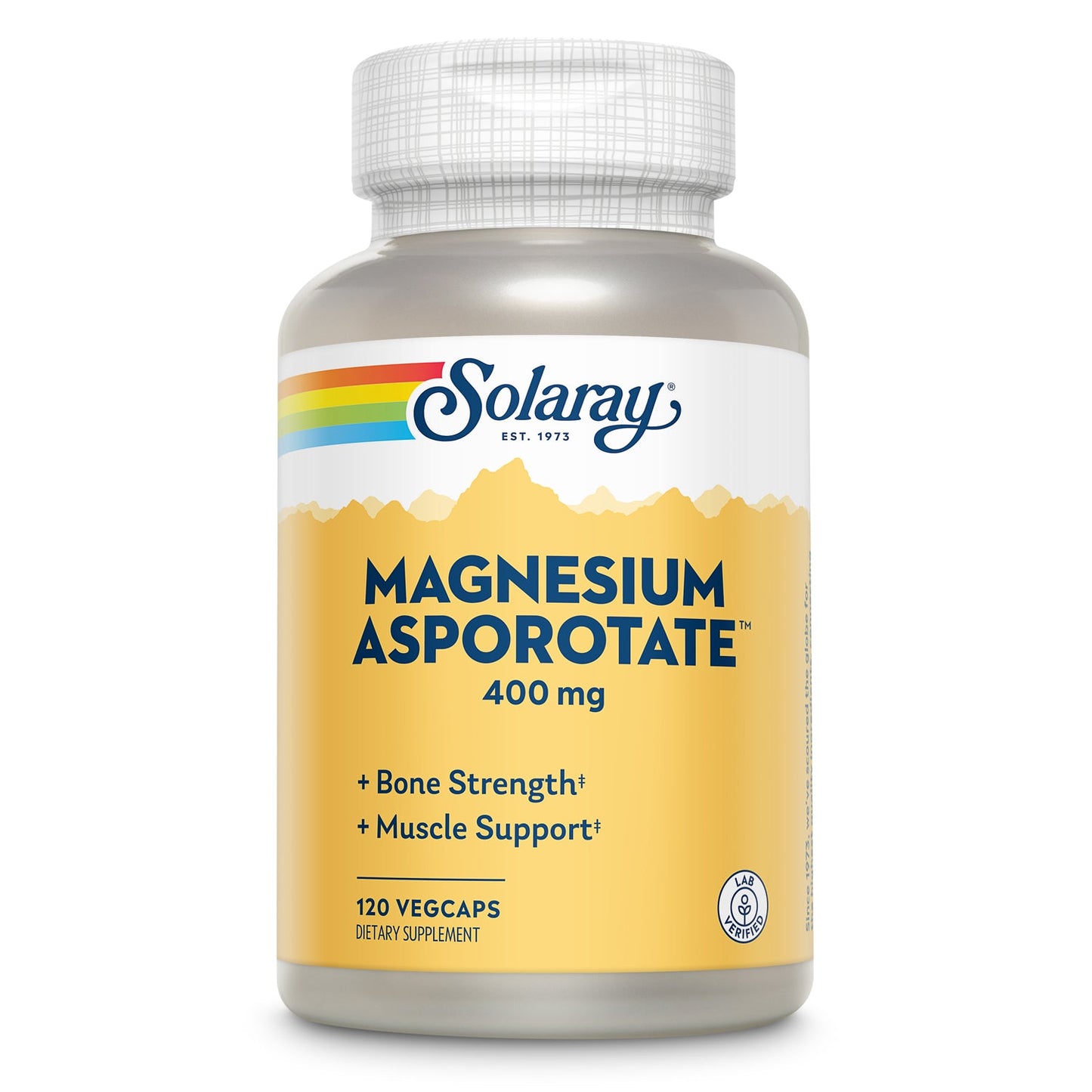 Solaray Magnesium Asporotate 400 mg, Aspartate, Orotate & Citrate Complex, Healthy Heart, Muscle, Nerve & Circulatory Function Support 180ct (60 Servings, 120 VegCaps)