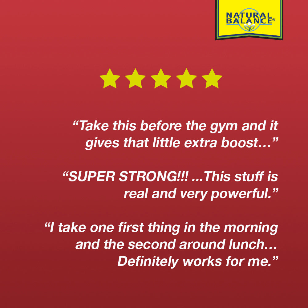 Natural Balance Yohimbe PowerMax 2000 | Maximum Strength Formula w/ Pure Yohimbe Bark | Sexual Energy & Virility Supplement | 50 VegCaps, 25 Serv.
