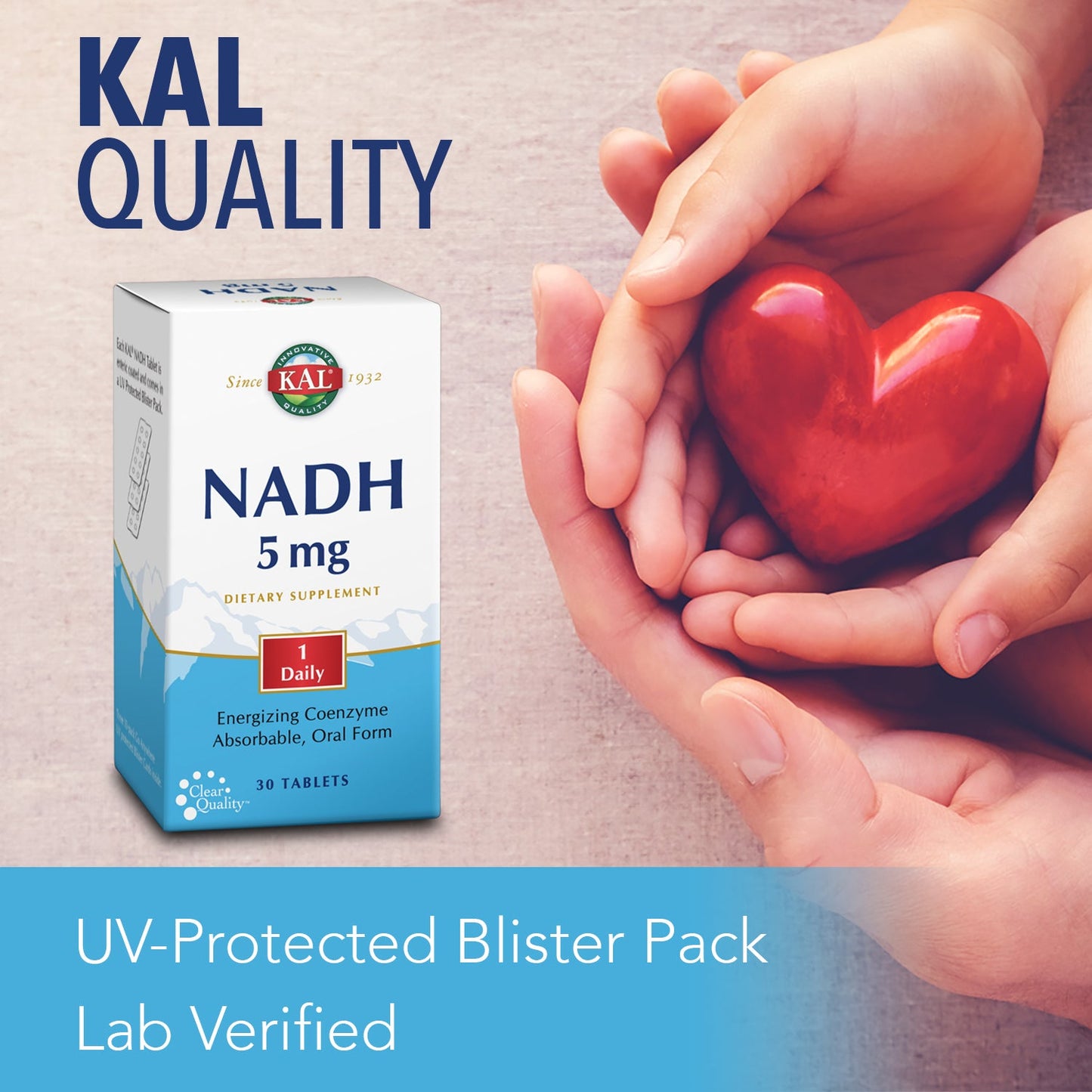 KAL NADH 5mg 60ct (30 Tablets, 30 Serv)