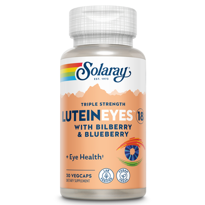 Solaray Triple Strength Lutein Eyes, 18 mg | Eye & Macular Health Support Supplement w/ Naturally Occurring Lutein and Zeaxanthin | Non-GMO (60 CT) (30 CT)