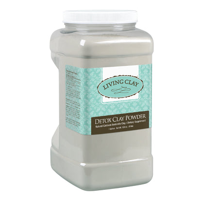 Living Clay Detox Clay Powder | All-Natural Bentonite Calcium Clay for Internal & External Deep Cleansing | Perfect for Mask, Bath or Wrap (128oz)