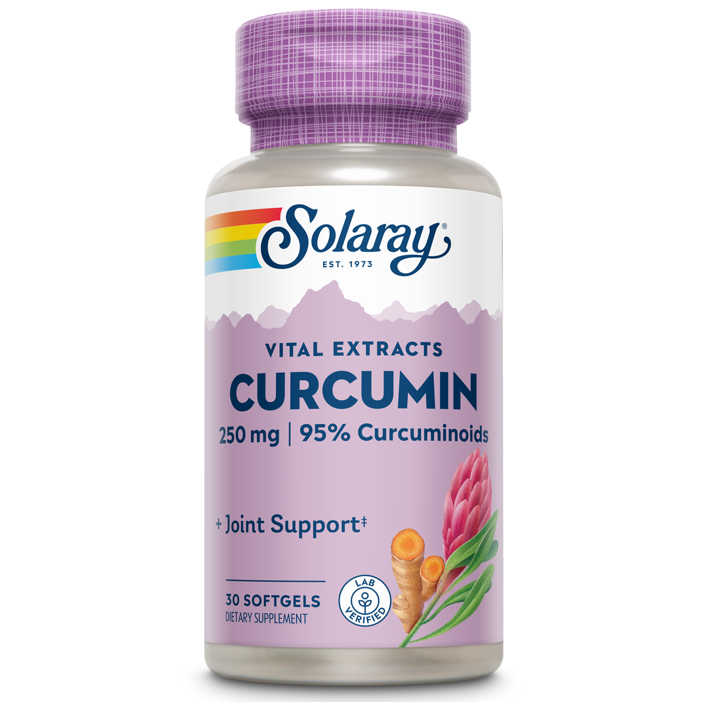 Solaray Super Bio Curcumin 250mg | Turmeric Root Extract, 95% Curcuminoids | Healthy Joint Support & More | 30 Softgels