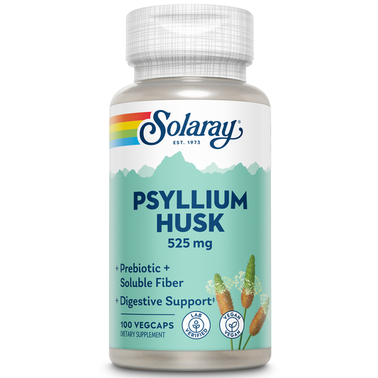 Solaray Psyllium Husk, Veg Cap (Btl-Plastic) 525mg | 100ct