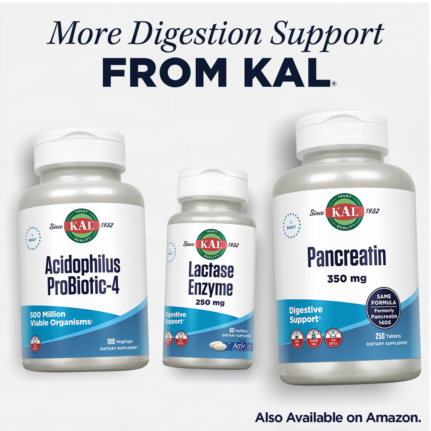 KAL Betaine HCL with Pepsin, Digestive Health Supplement with 250mg Betaine Hydrochloride Plus 130mg Pepsin, Gluten Free, Non-GMO, 60-Day Guarantee, Rapid Disintegration Tablets, 250 Servings, 250ct