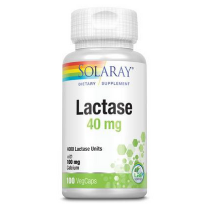 Solaray Lactase Capsules, 40mg | 100 Count