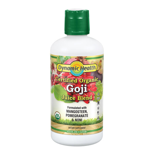 Dynamic Health Organic Goji Juice Blend | With Mangosteen, Pomegranate & Noni | W/ Antioxidants | Vegetarian, No Gluten | 33.8oz, 33 Serv