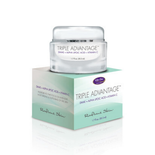 LIFE-FLO Triple Advantage w/DMAE, Alpha Lipoic Acid & Vit C, Cream, Cucumber (Carton) | 1.7oz
