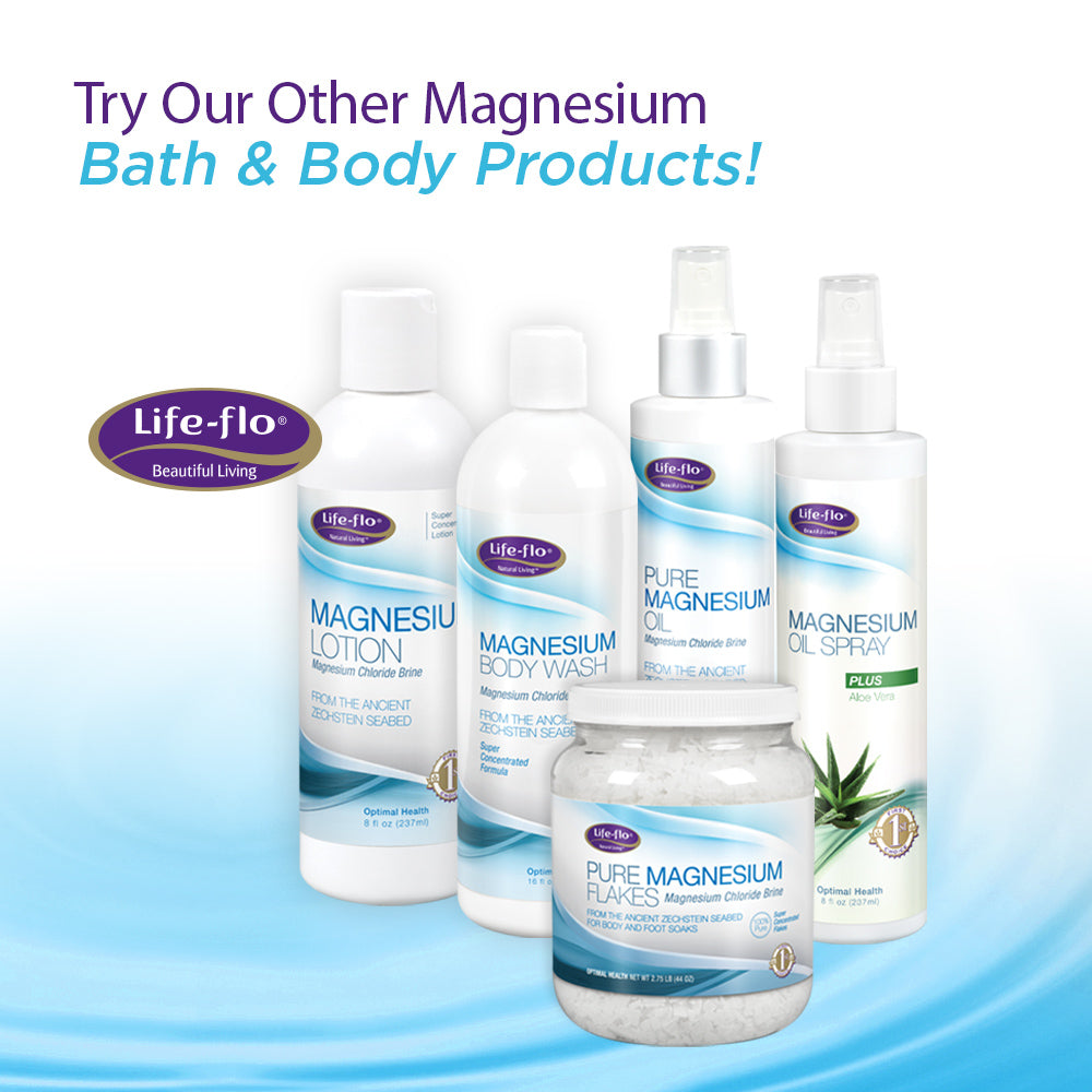 Life-Flo Magnesium Body Scrub | Exfoliates, Detoxifies & Moisturizes | Made w/ Pure Magnesium Chloride & Sea Salt | 9oz