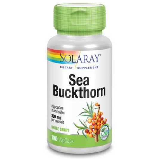 Solaray Sea Buckthorn Berry, Veg Cap (Btl-Plastic) 600mg | 100ct