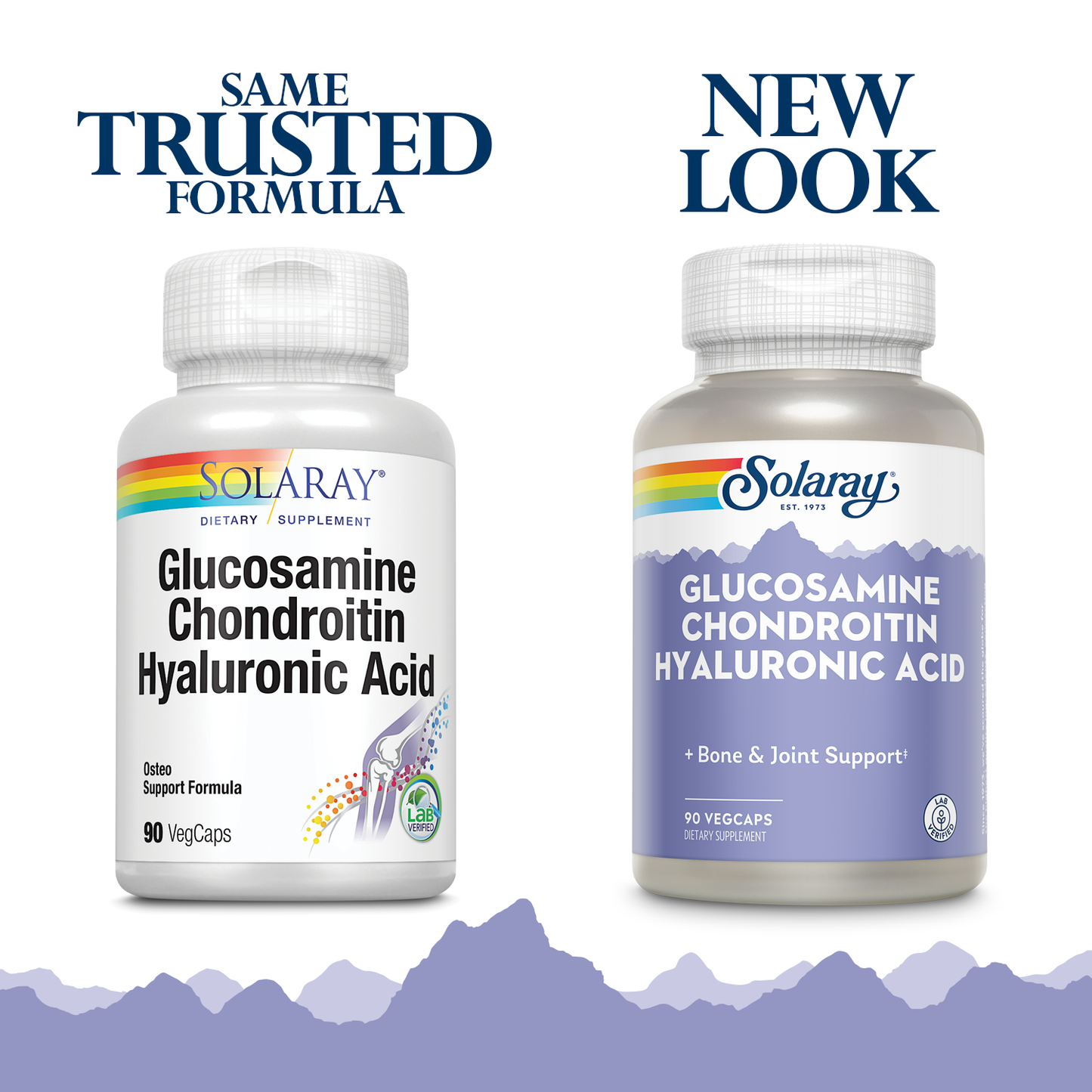 Solaray Glucosamine Chondroitin and Hyaluronic Acid, 1500mg/1000mg/20mg 90 Capsules