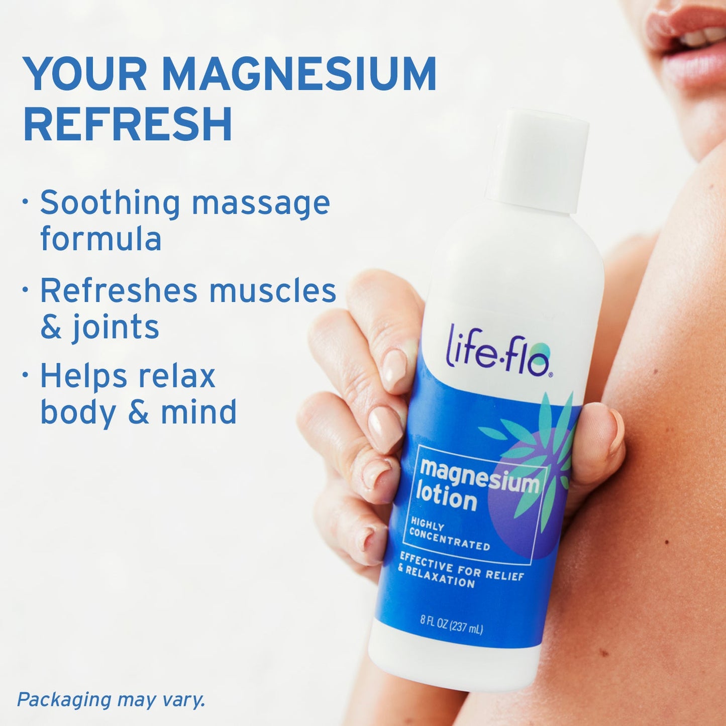 Life-Flo Magnesium Lotion , Magnesium Chloride Supplement Sourced from Zechstein Seabed , For Muscle Massage and Relaxation (8oz)