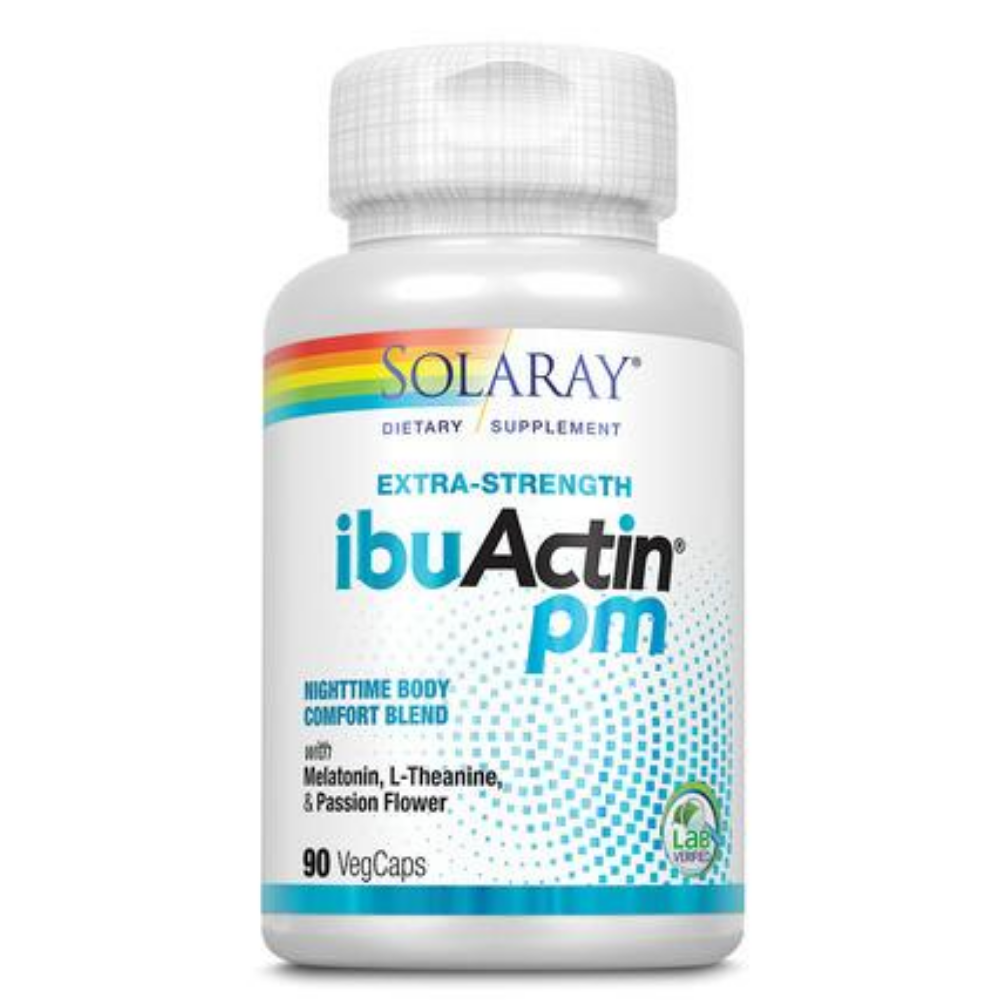 Solaray Ibuactin PM Capsules | 90 Count