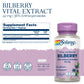 Solaray Bilberry Berry Extract 42 mg, Eye Health & Circulation Support, With 36% Anthocyanosides, Vegan, 120 VegCaps