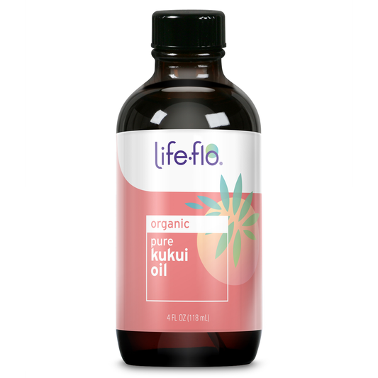 Life-Flo Pure Organic Kukui Oil | Gentle Face, Body & Hair Moisturizer | Soothes & Protects Dry, Sun-Exposed Skin & Damaged Hair | Cold-Pressed | 4oz