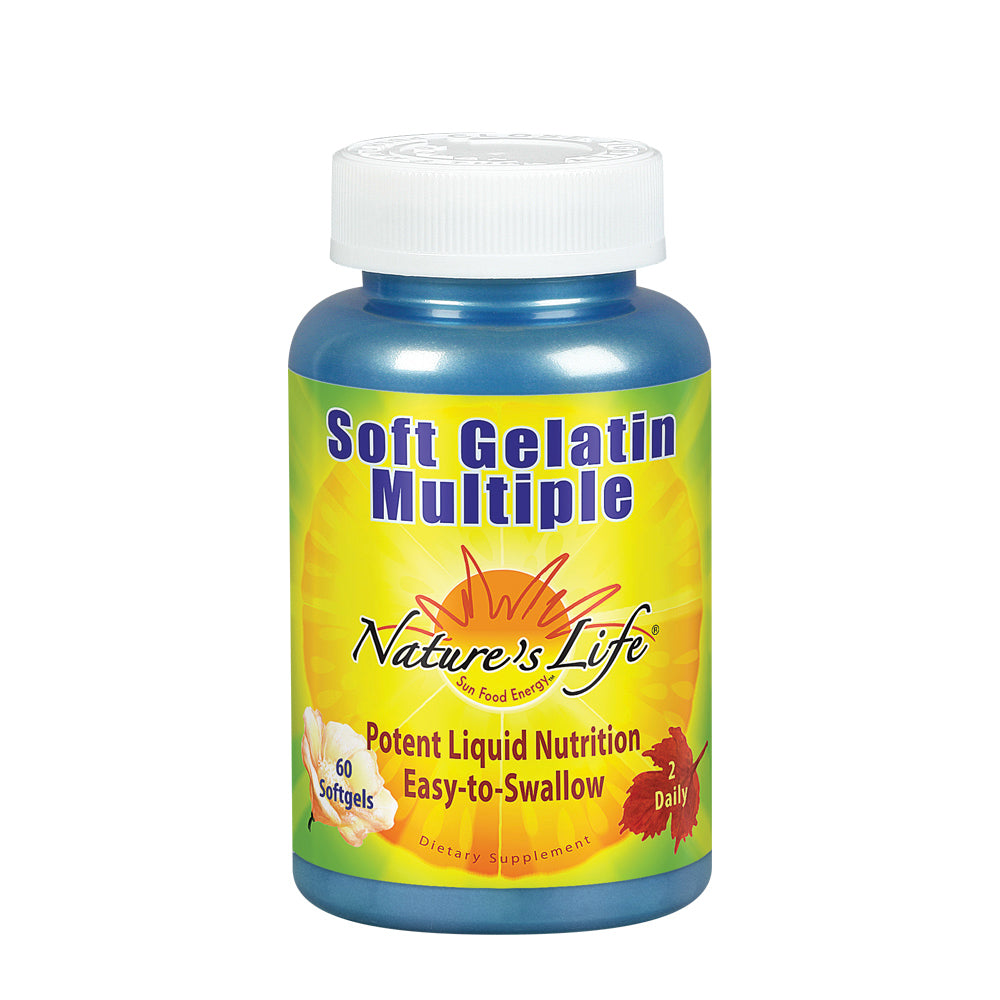 Nature's Life Soft Gelatin Multiple | Complete Daily Multivitamin & Mineral Supplement With Iron | 60 Easy-to-Swallow Softgels | 30-Day Supply