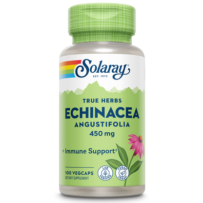 Solaray Echinacea Angustifolia Root 450 mg | Healthy Immune & Respiratory Function Support | Lab Verified | 100 VegCaps