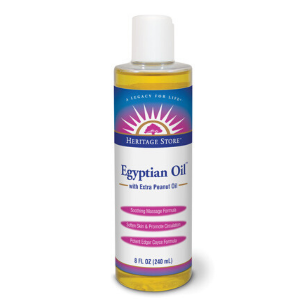 HERITAGE STORE Egyptian Oil w/ Extra Peanut Oil, Sassafras (Btl-Plastic) | 8oz