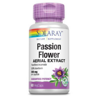 Solaray Passion Flower Extract Supplement, 250 mg | 60 Count