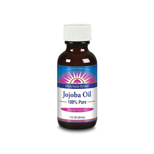 HERITAGE STORE Jojoba Oil, Unscented (Btl-Glass) | 1oz