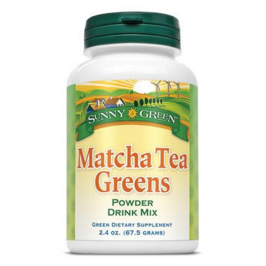 SUNNY GREEN Matcha Tea Greens, Powder, Unflavored (Btl-Plastic) | 2.4oz