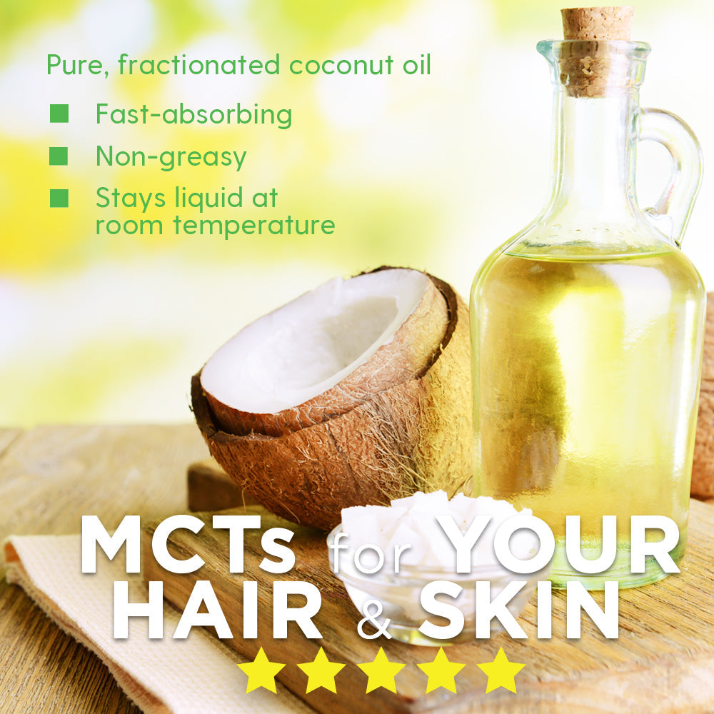 Natures Life Liquid Coconut Oil Body Spray, Pure & Fractionated | Light, Fast-Absorbing Hair & Skin Moisturizer | 6oz