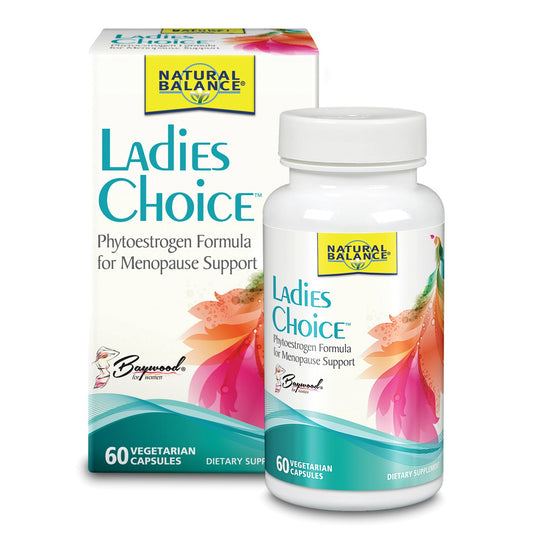 Natural Balance Ladies Choice Menopause Support | Hormone Balance Formula with PhytoEstrogens | 60 VegCaps