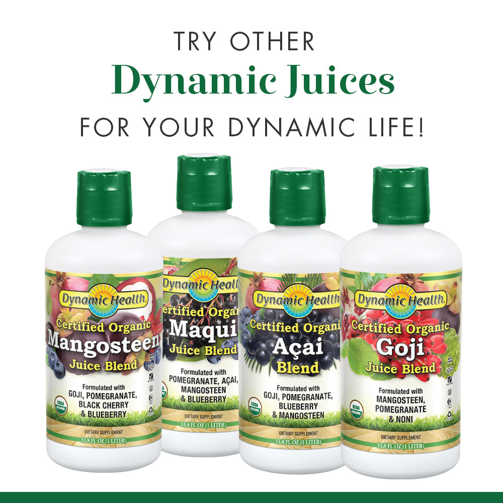 Dynamic Health Organic Maqui Juice Blend | W/ Pomegranate, Acai & More | W/ Antioxidants | Vegetarian, No GLuten | 33.8oz, 33 Serv