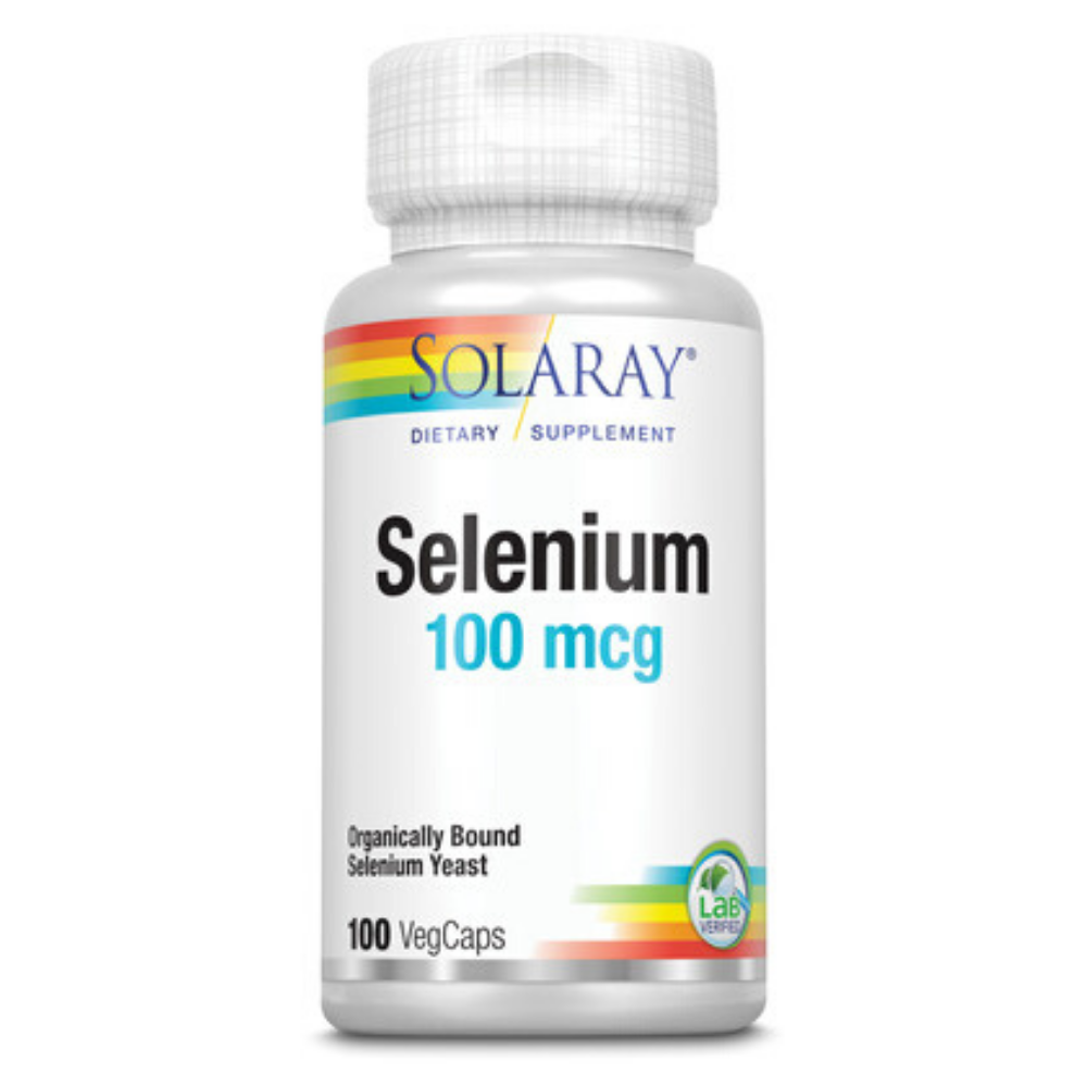 Solaray Selenium Organically Bound, Veg Cap (Btl-Plastic) 100mcg | 100ct