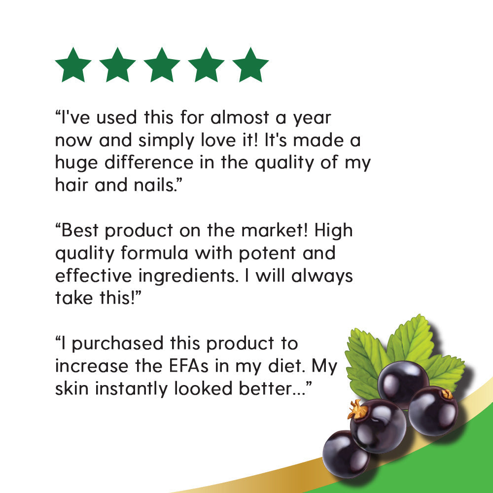 Nature's Life Black Currant Seed Oil 1000mg | Vegetarian, Cold Pressed | With GLA Omega-6 and ALA Omega-3 | 60 CT
