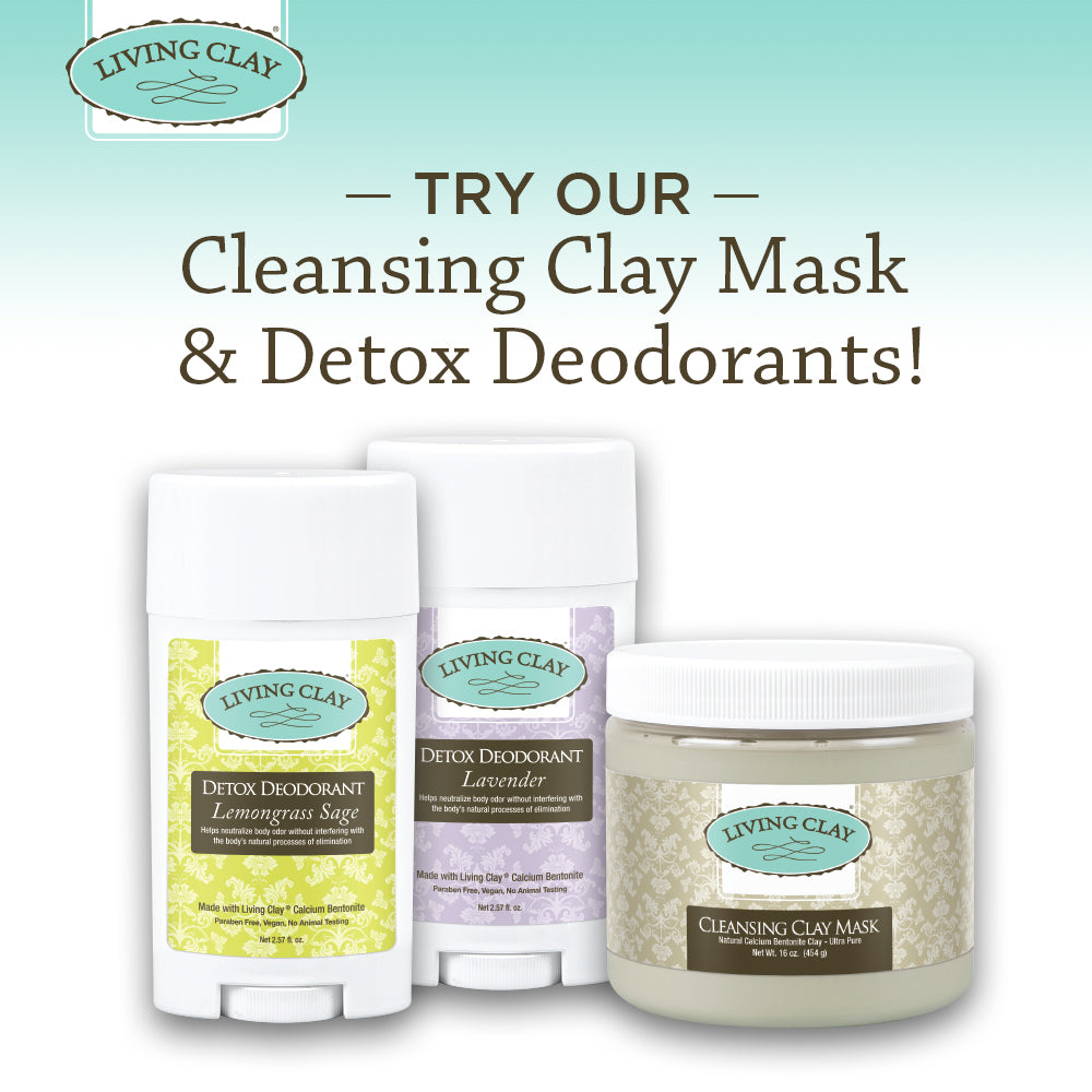 Living Clay Detox Clay Powder | All-Natural Bentonite Calcium Clay for Internal & External Deep Cleansing | Perfect for Mask, Bath or Wrap (64 oz)