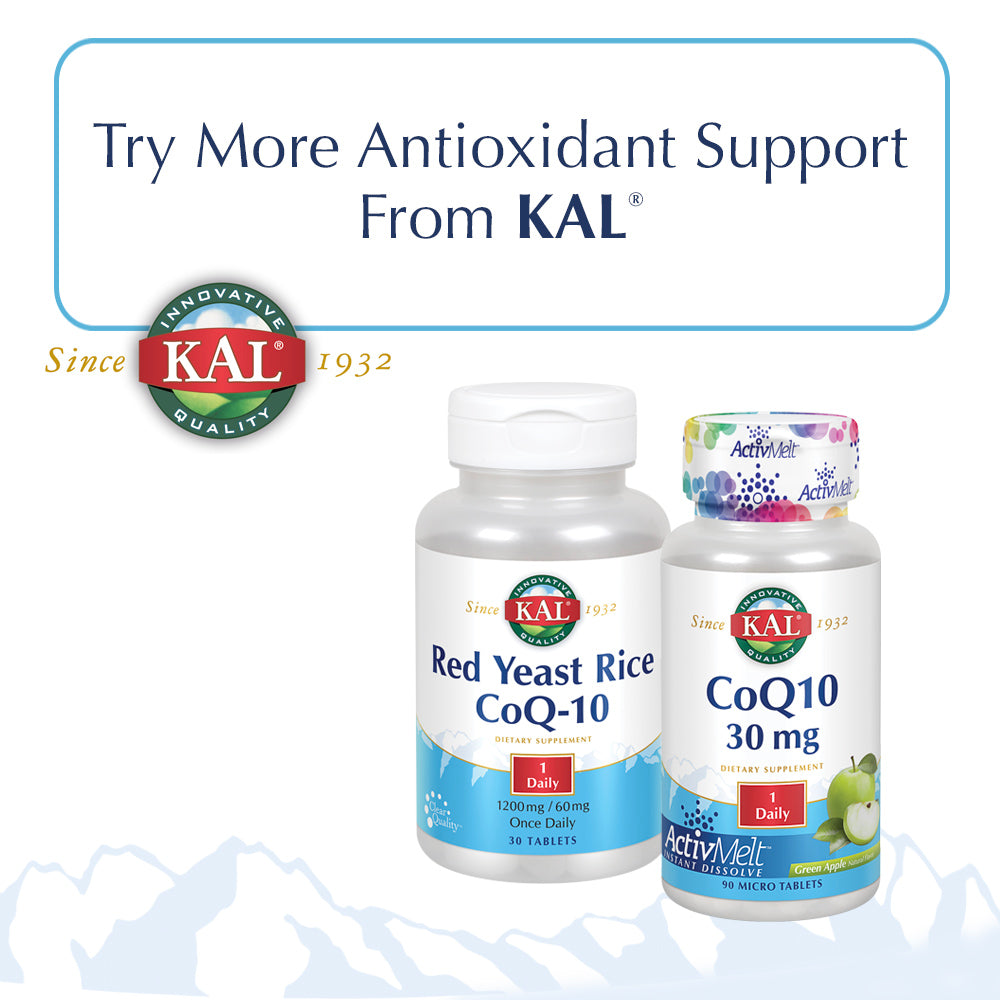 KAL Gamma Oryzanol 100 mg | Powerful Antioxidant for Healthy Aging, Exercise & Lipid Balance Support  | ActivTab Rapid Disintegration | 100 Tablets